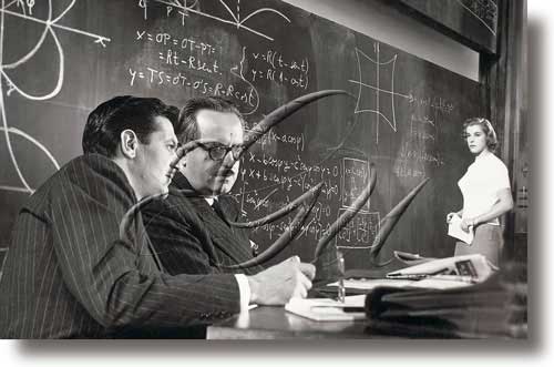 Alberto Closas (esquerda) nun fotograma do filme Muerte de un ciclista, dirixida por Juan Antonio Bardem en 1955