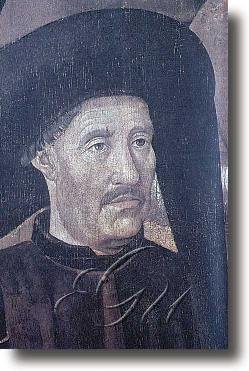 Enrique de Portugal o Navegante, detalle do panel de san Vicente, s XV (Museu Nacional de Arte Antiga, Lisboa)
