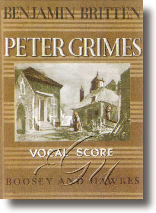 Portada dunha edición da ópera Peter Grimes, do compositor Benjamin Britten